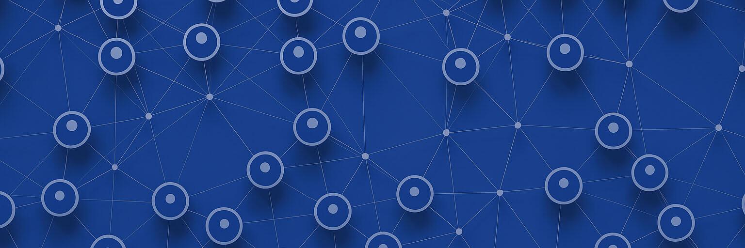 Network of blue dots