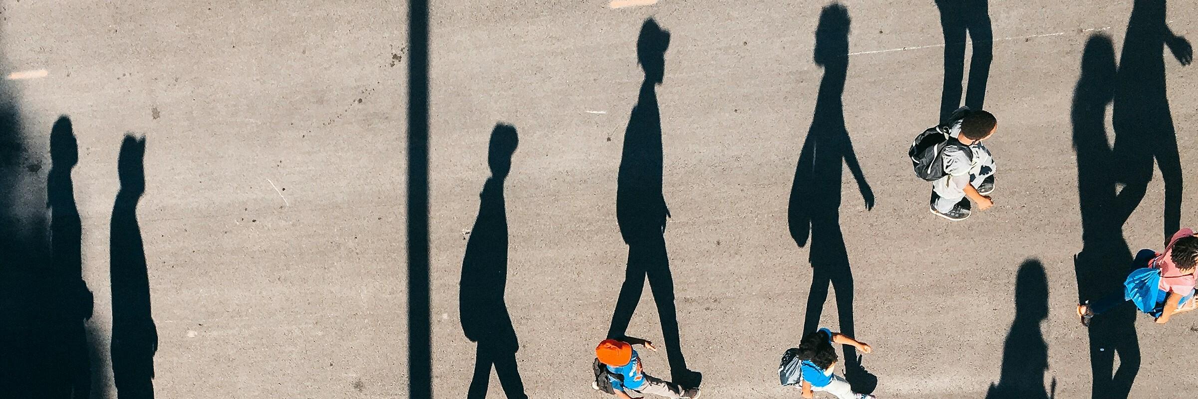 Schatten von Personen