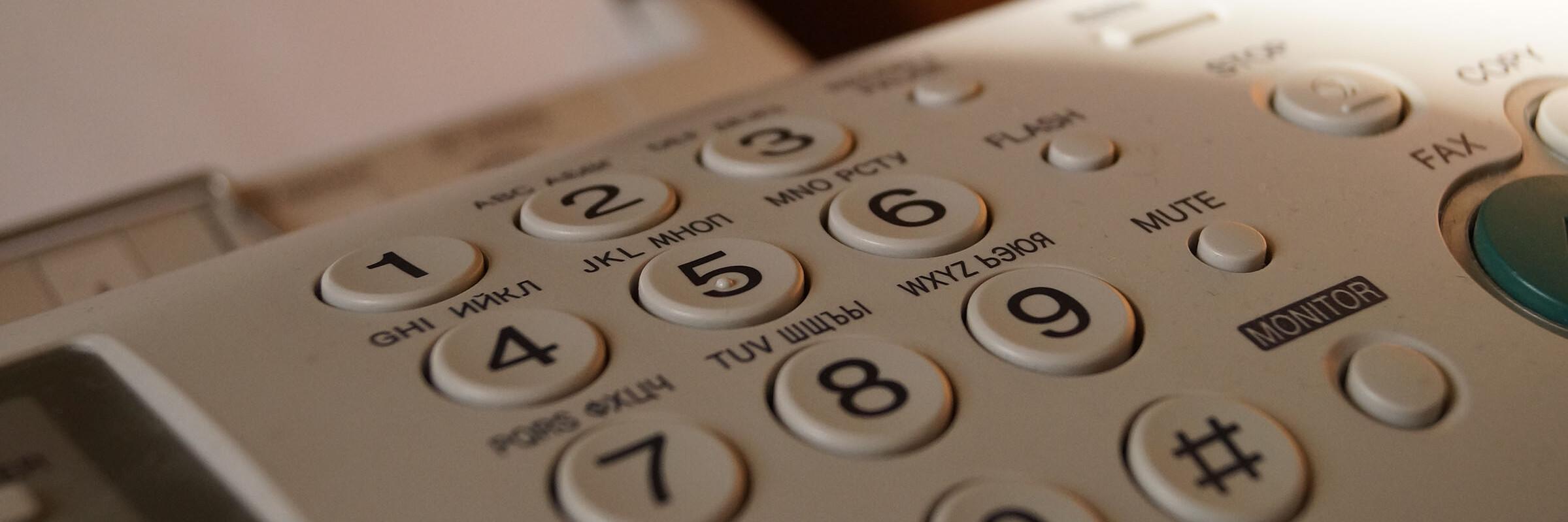 Faxgerät Tasten eines Faxgeräts